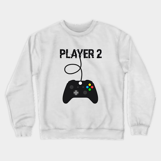 Player 2 Crewneck Sweatshirt by hoopoe